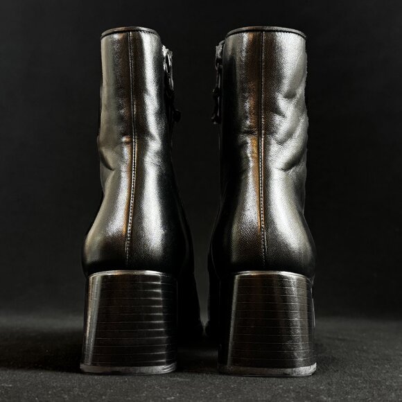 Salvatore Ferragamo Leather Zip Ankle Boots Size 8.5 AA - Picture 6 of 10